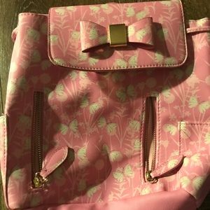 Pink butterfly backpack slightly used
